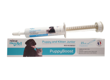 PuppyBoost Pet syringe with its box